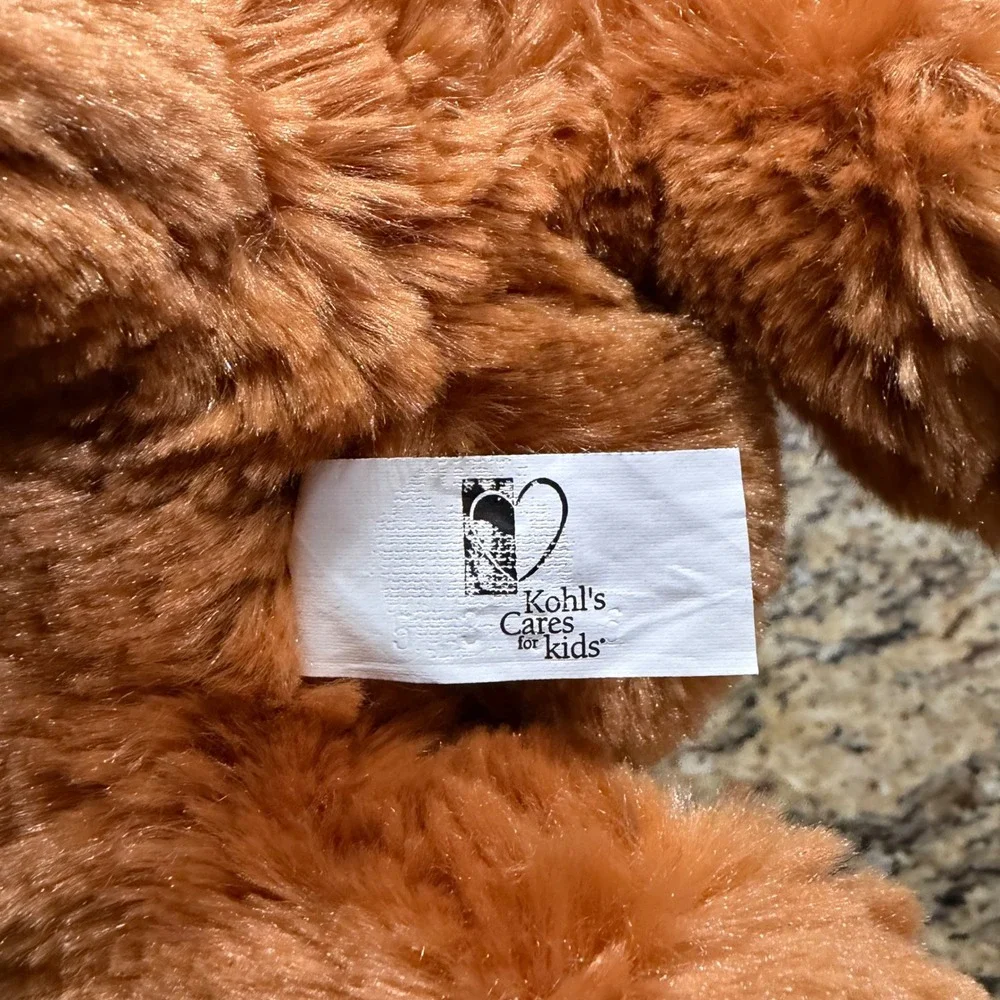 Kohls Cares Kangaroo and Joey Plush Stuffed Animal Brown Shaggy Fur 12 inch